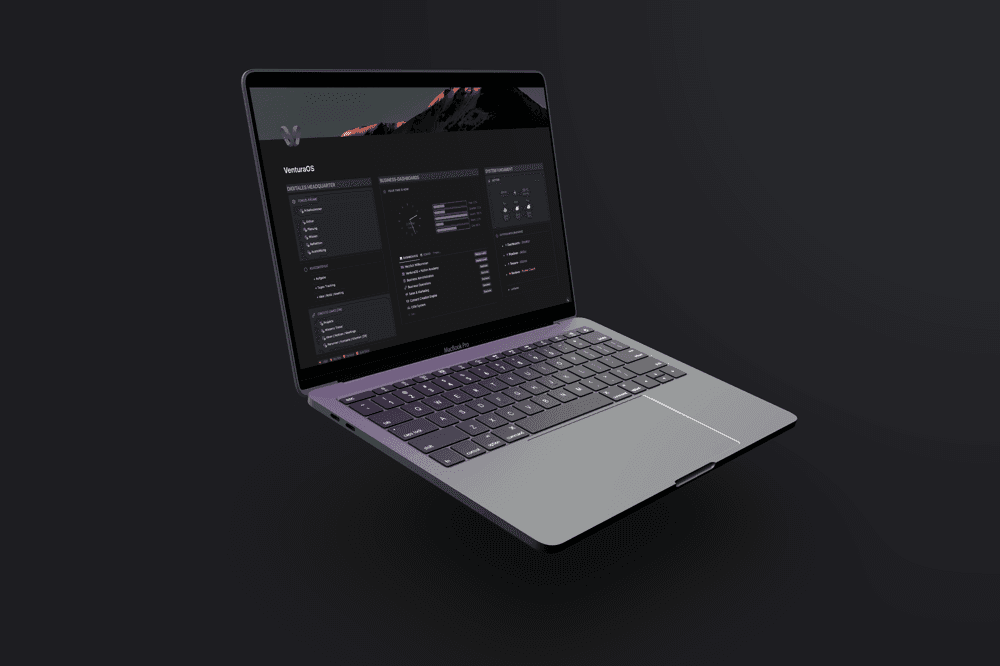 VenturaOS geöffnet auf einem MacBook